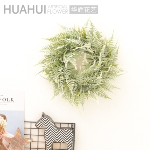 HHHQ006 文竹草花圈植绒